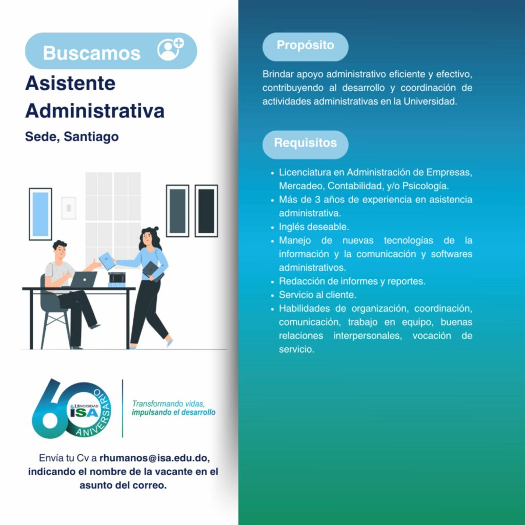Asistente Administrativa - DominicanaSolidaria.org